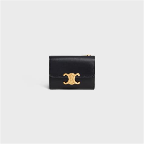 celine compact wallet triomphe